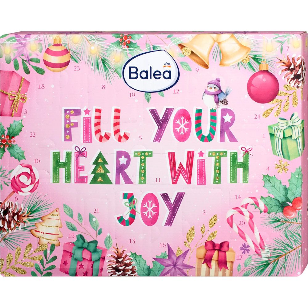 Balea Adventskalender Balea Bath Adventskalender 2026 – 24 duftende Pflegeüberraschungen (24-tlg), Pflege-Adventskalender mit 24 festlichen Mini-Highlights