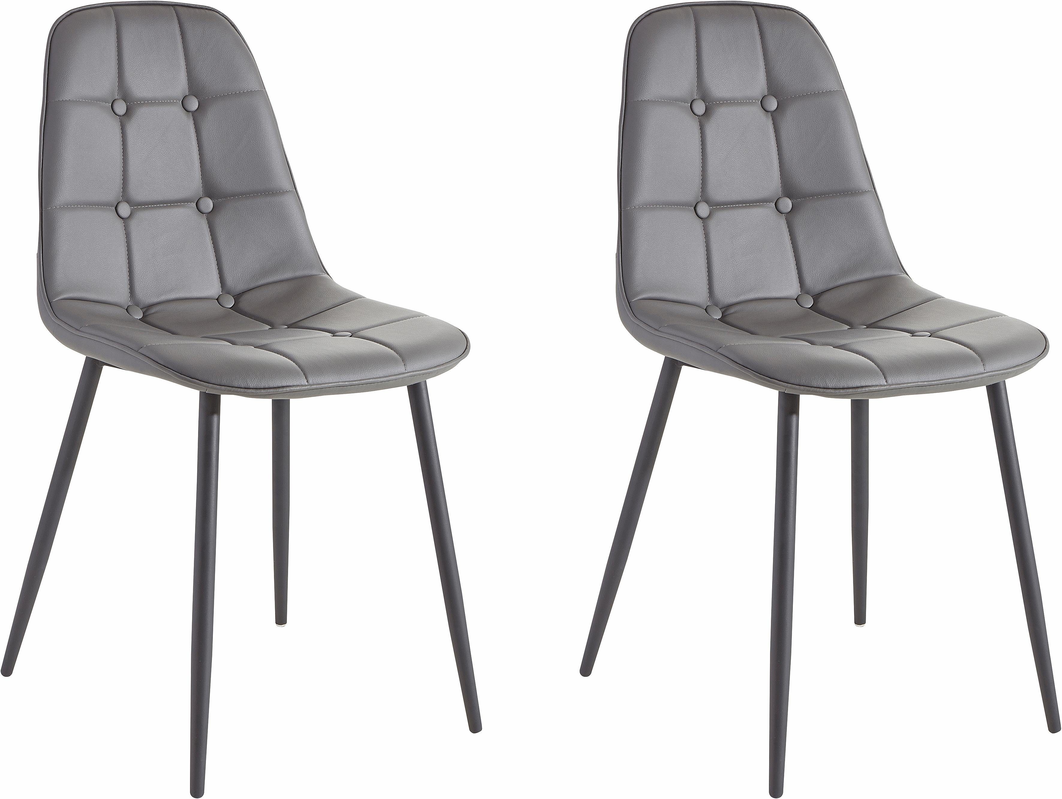 OTTO home Essgruppe, (Set, 5-tlg), Esstisch, Breite 160 cm und 4 Esszimmerstühle, Bezug in Kunstleder