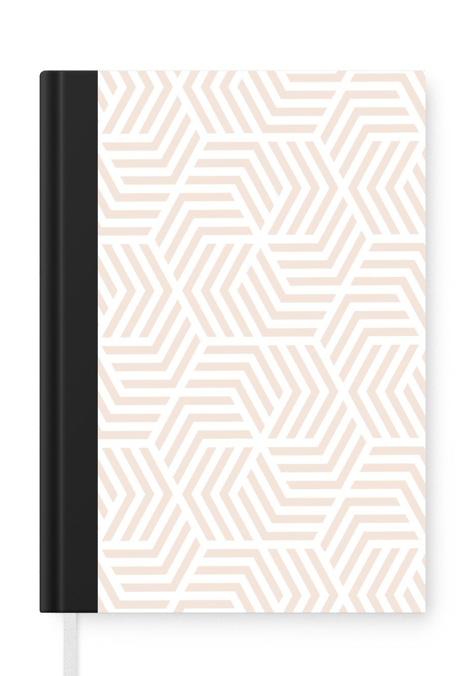 MuchoWow Notizbuch Muster - Geometrie - Gestaltung - Pastell, Journal, Merkzettel, Tagebuch, Notizheft, A5, 98 Seiten, Haushaltsbuch