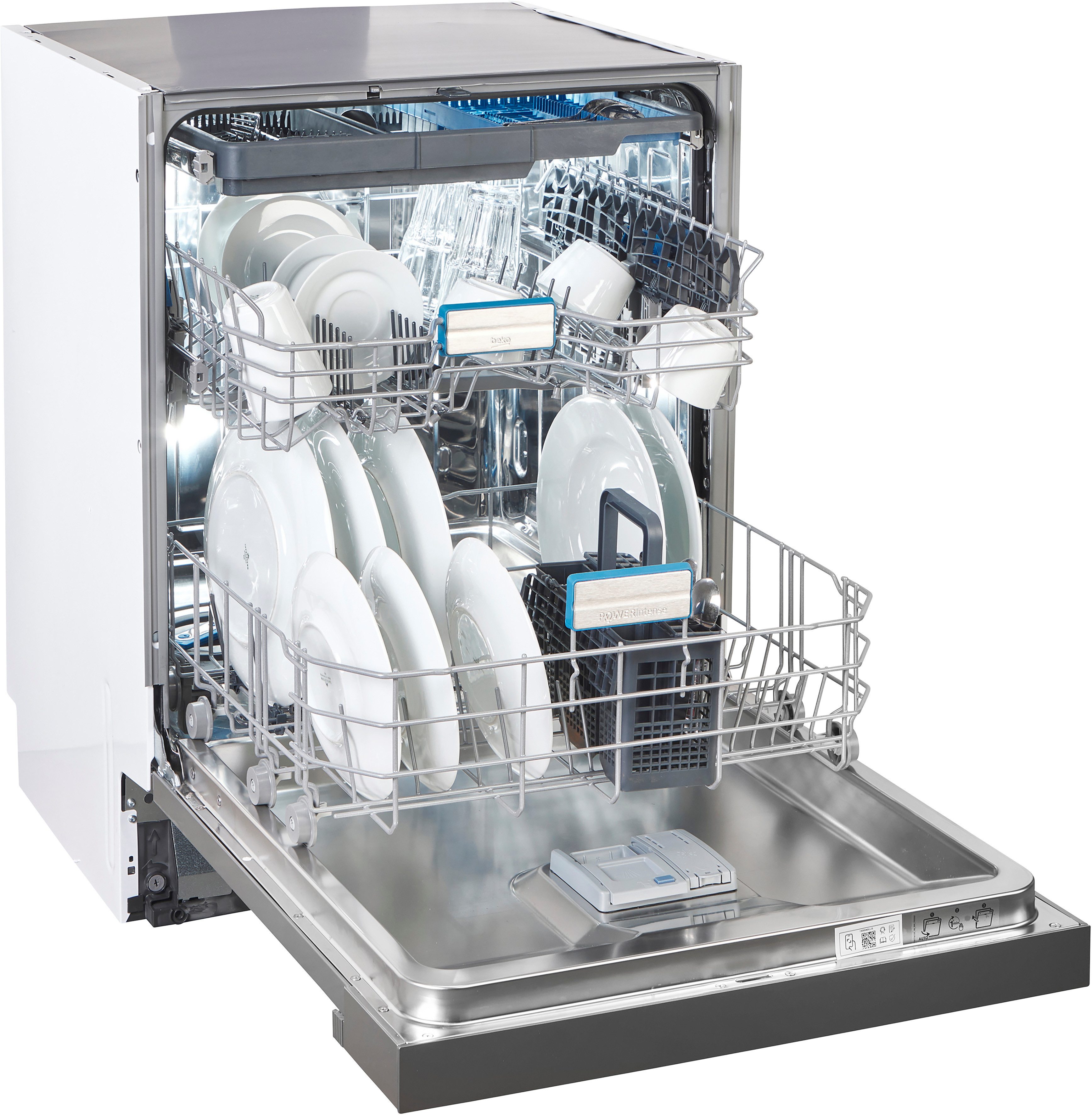 BEKO teilintegrierbarer Geschirrspüler BDSN36462XP, 8,5 l, 14 Maßgedecke, Sehr geräuscharm mit einer Lautstärke von bis zu 38 dB