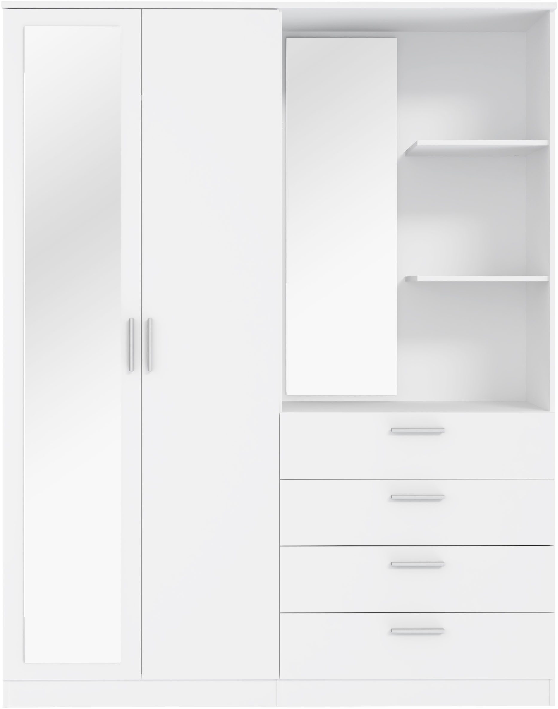 FORTE Kompaktgarderobe B/H/T 159,3/203,4/52,7 cm, Stauraumwunder