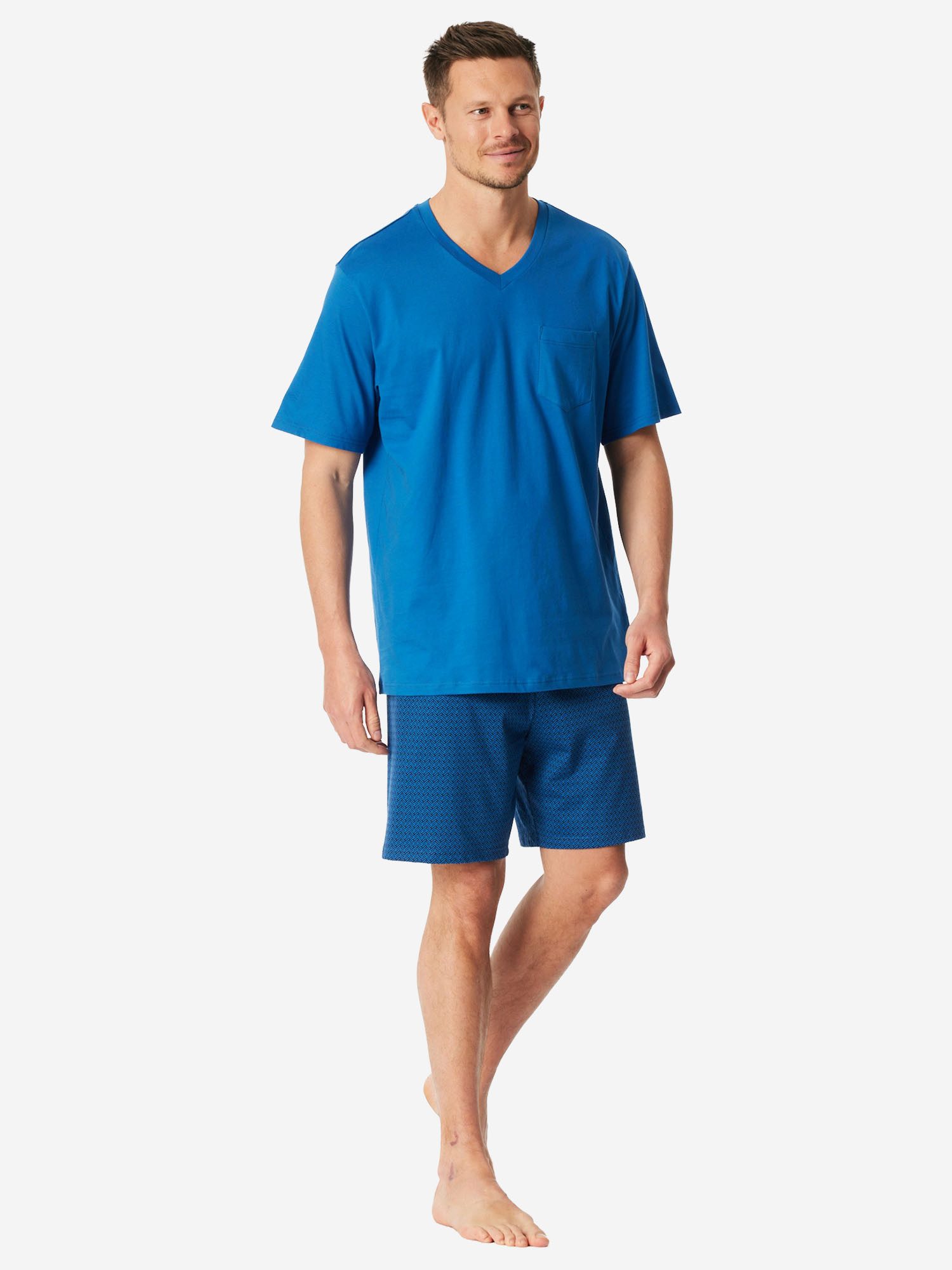 Schiesser Pyjama Comfort Essentials (2 tlg) Schlafanzug, Pyjama Set, Nachtwäsche