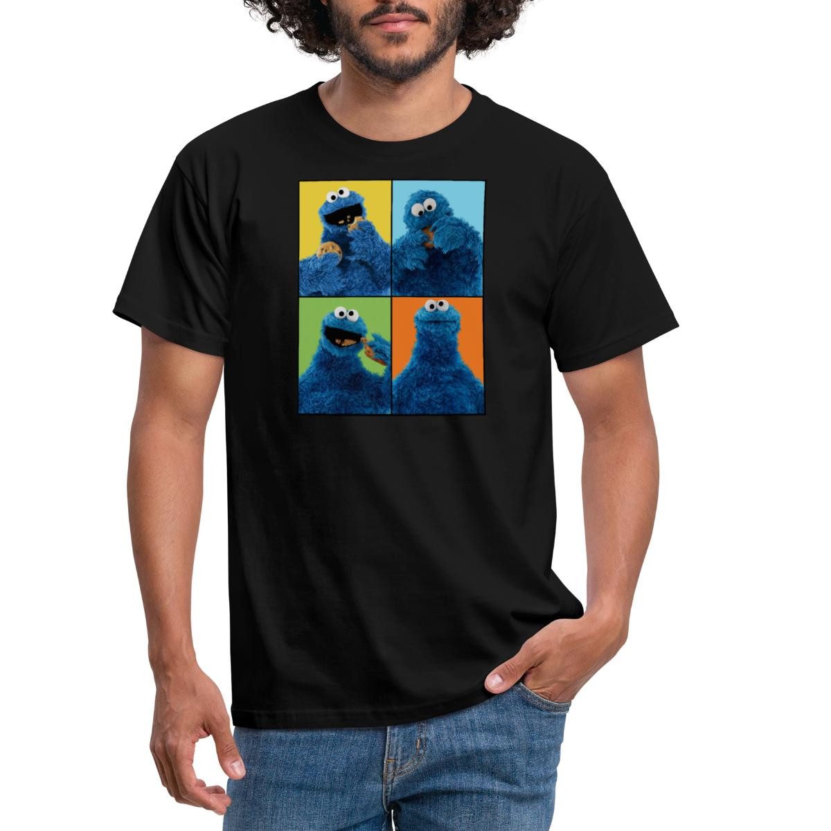 Spreadshirt T-Shirt Sesamstraße Krümelmonster Posen Männer günstig online kaufen