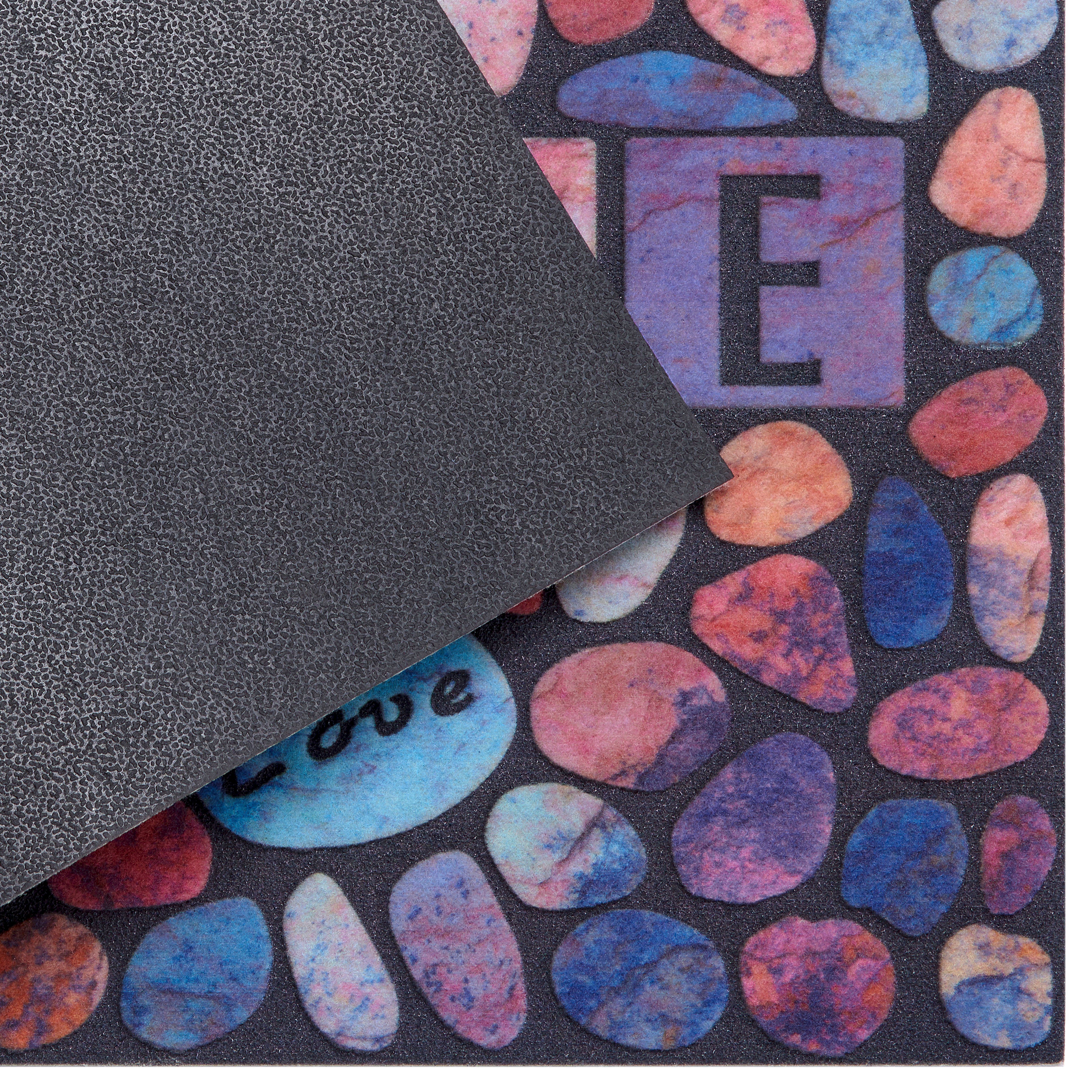 Fußmatte Welcome Steine, my home, rechteckig, Höhe: 6 mm, Design mit Spruch,  Schrift-Design, Robust, Pflegeleicht, Rutschfest