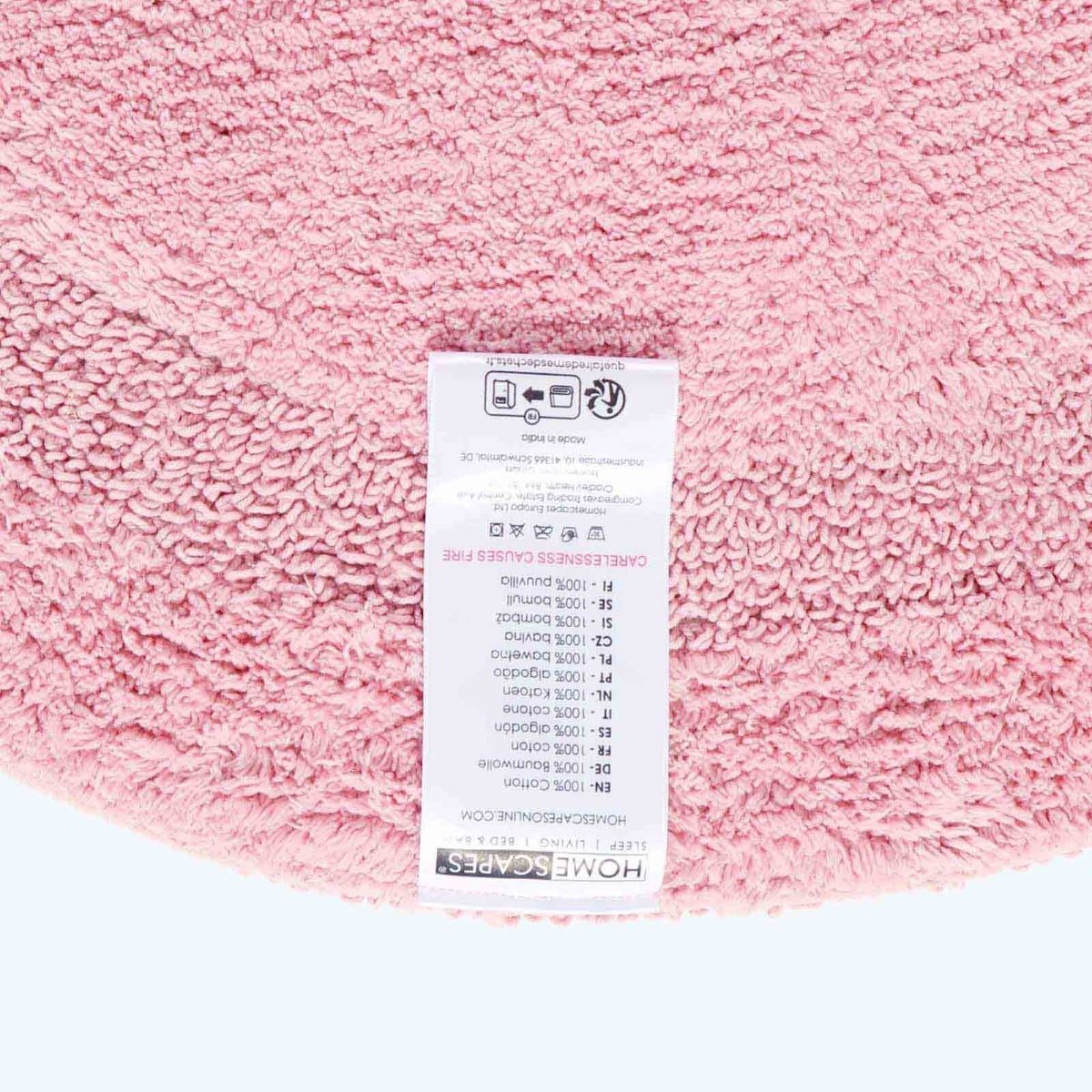 Homescapes Badematte Halbrunde Badematte rosa 50x80 cm aus 100% Baumwolle, Höhe 20 mm, Baumwolle, halbrund, 50 x 80 cm – Bild 4 von 5