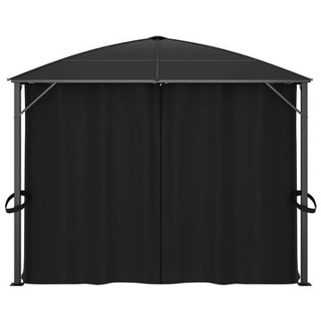 vidaXL Partyzelt Pavillon mit Vorhängen 400 x 300 x 265 cm Anthrazit