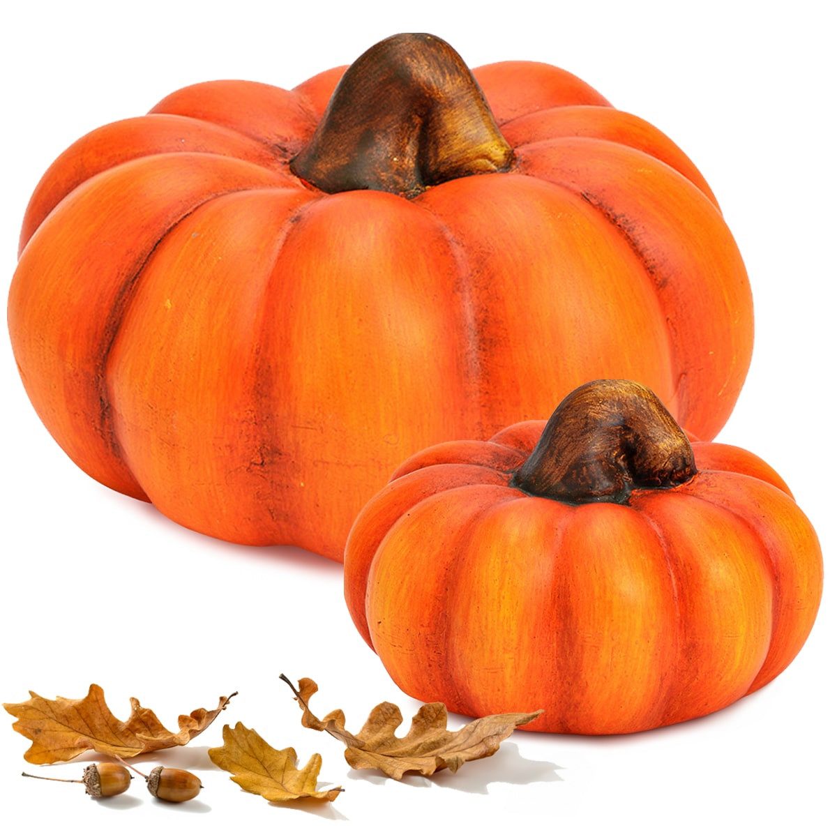 matches21 HOME & HOBBY Dekofigur Kürbis Set orange Ton, 10 & 16 cm als Herb günstig online kaufen