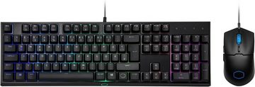 COOLER MASTER RGB Hintergrundbeleuchtung Tastatur- und Maus-Set, Mit DE Layout QWERTZ, 26 Anti-Ghosting Tasten, On-Board-Steuerung