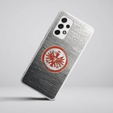 DeinDesign Handyhülle Eintracht Frankfurt SGE Logo Eintracht Logo Scratched, Samsung Galaxy A53 5G Silikon Hülle Bumper Case Handy Schutzhülle