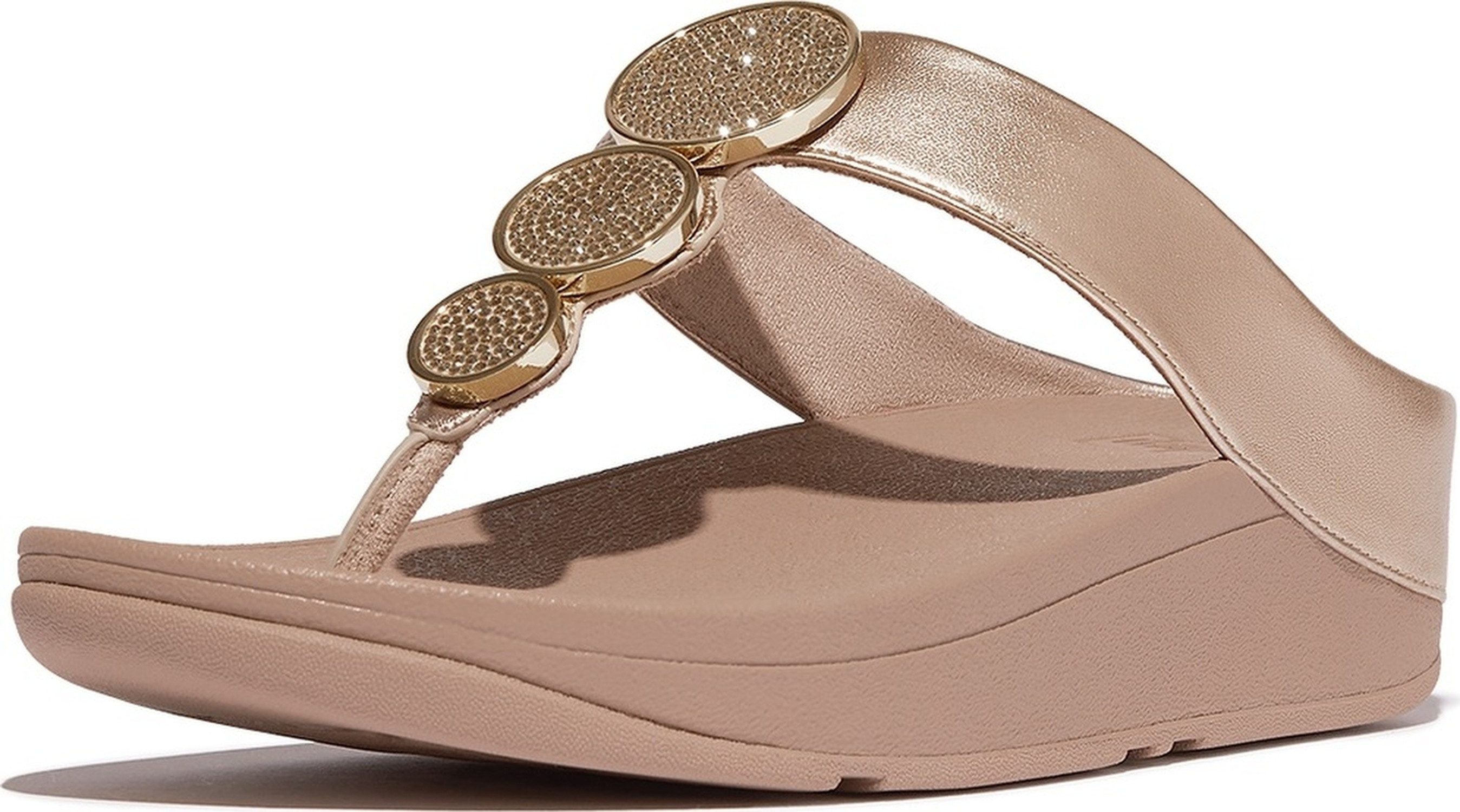 Fitflop Halo Bead-Circle Metallic Toe-Post Sandals Sandale