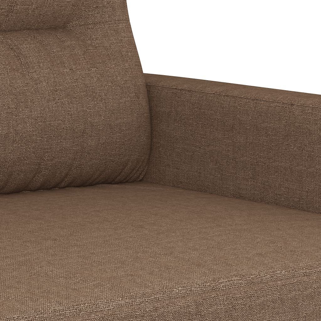 Sofa Sofagarnitur mit vidaXL 3-tlg. Stoff Braun Kissen