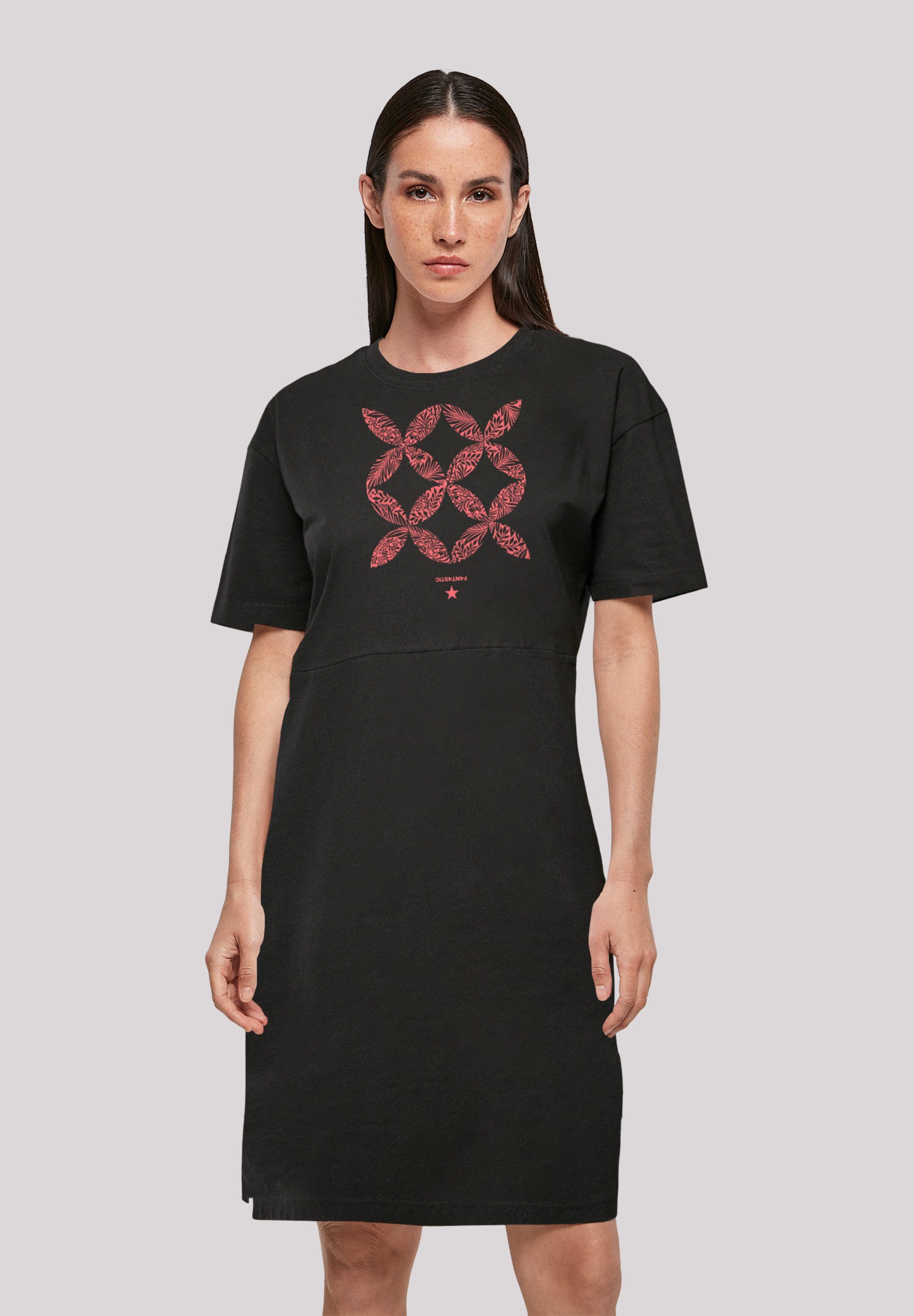 Shirtkleid Blumenmuster Coral