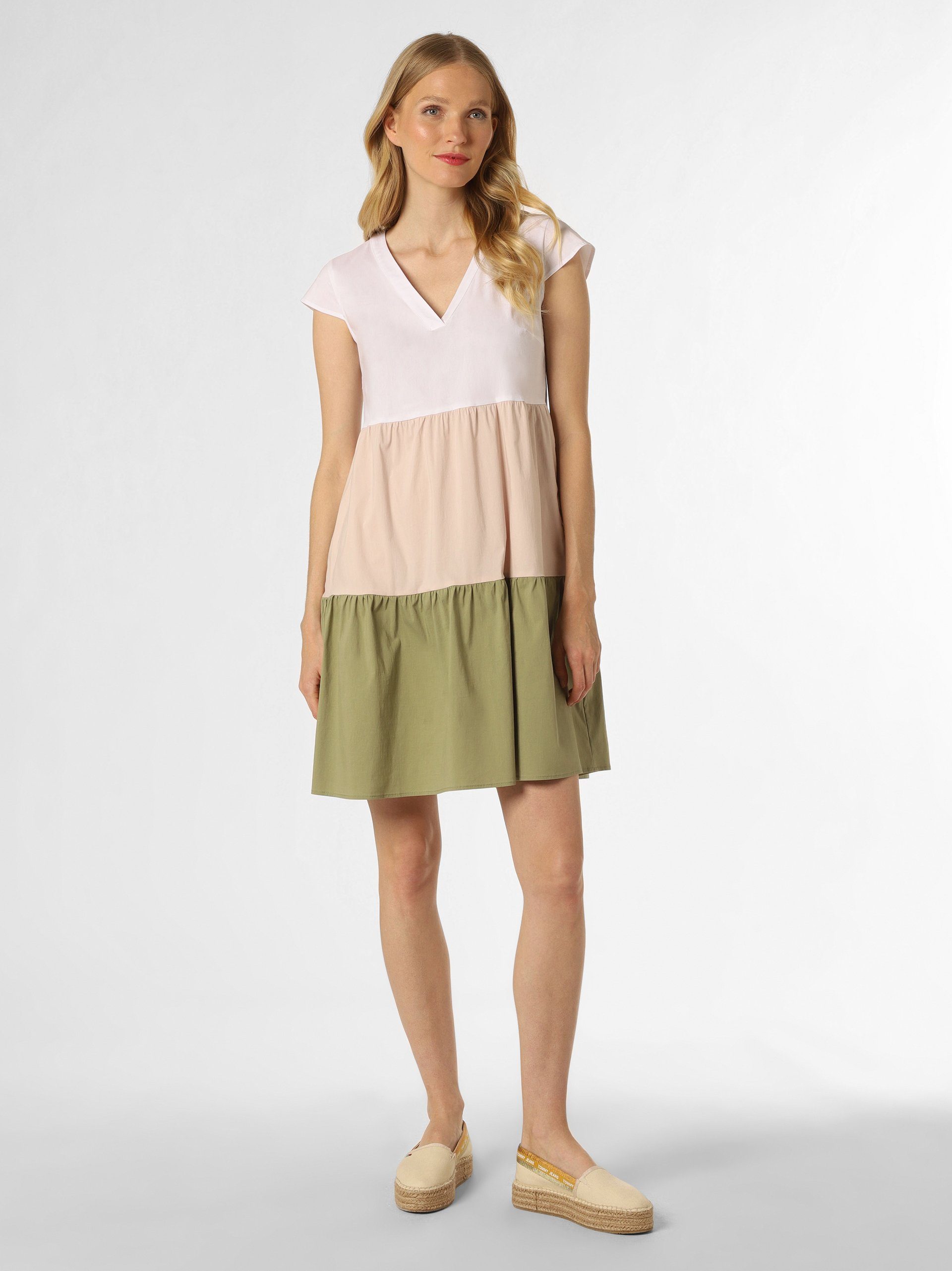 MORE&MORE A-Linien-Kleid khaki beige