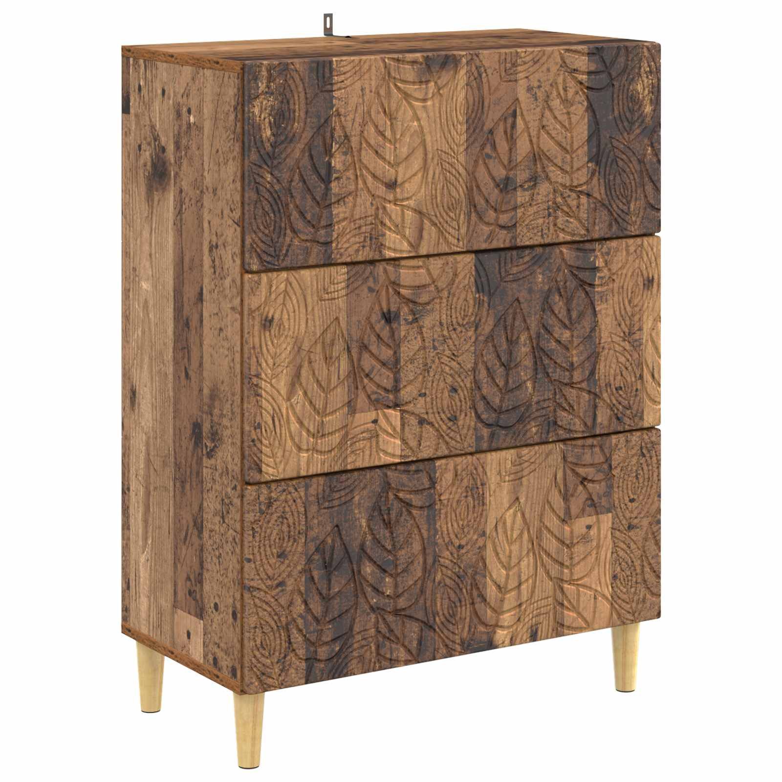 vidaXL Schranksystem Schubladenschrank Altholz 66 x 34,5 x 90 cm Holzwerkstoff (1-St)