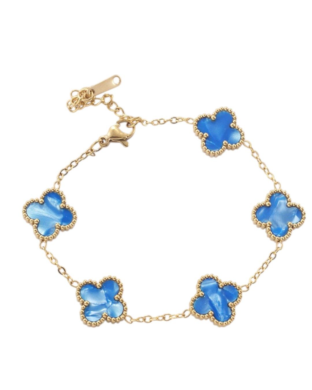 Medusa Accessoires Armband Kleeblatt Blau Armband günstig online kaufen