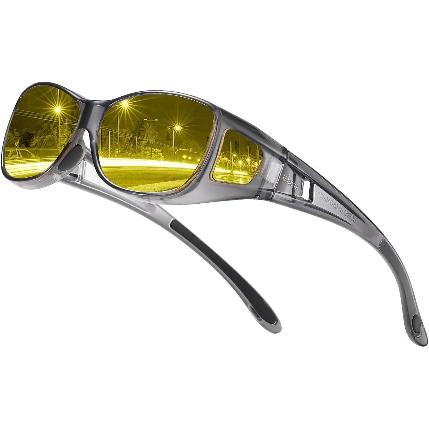 LuxusKollektion Nachtfahrtbrille Polarisierte Überbrille M transparent Grau