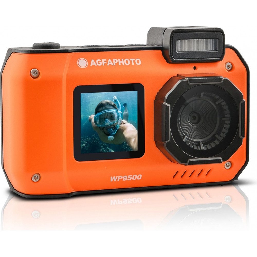 AgfaPhoto WP9500 wasserdichte Kamera orange Kompaktkamera