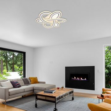 Globo Deckenleuchte Deckenleuchte Wohnzimmer Farbwechsel LED Schalter Deckenlampe Weiß