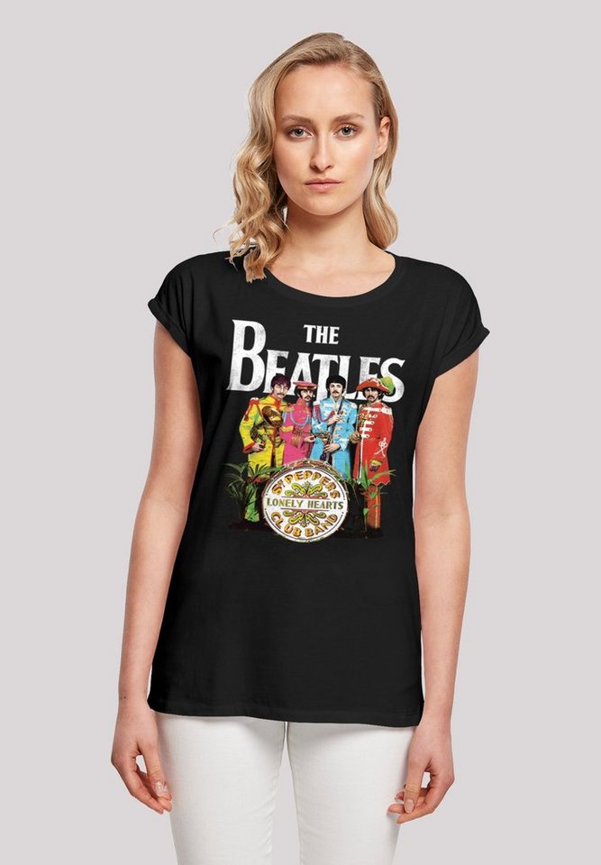 F4NT4STIC T-Shirt The Beatles Band Sgt Pepper Black Print, Sehr weicher  Baumwollstoff mit hohem Tragekomfort