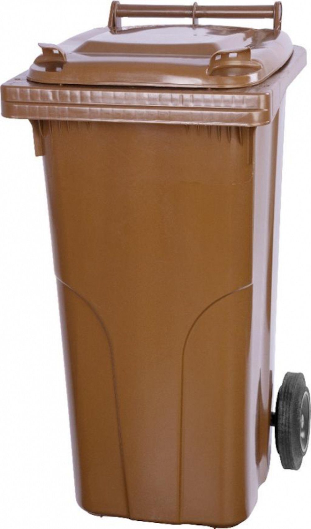PROREGAL® Mülltrennsystem Mülltonne MGB 120 Liter HDPE-Kunststoff Gelb Braun