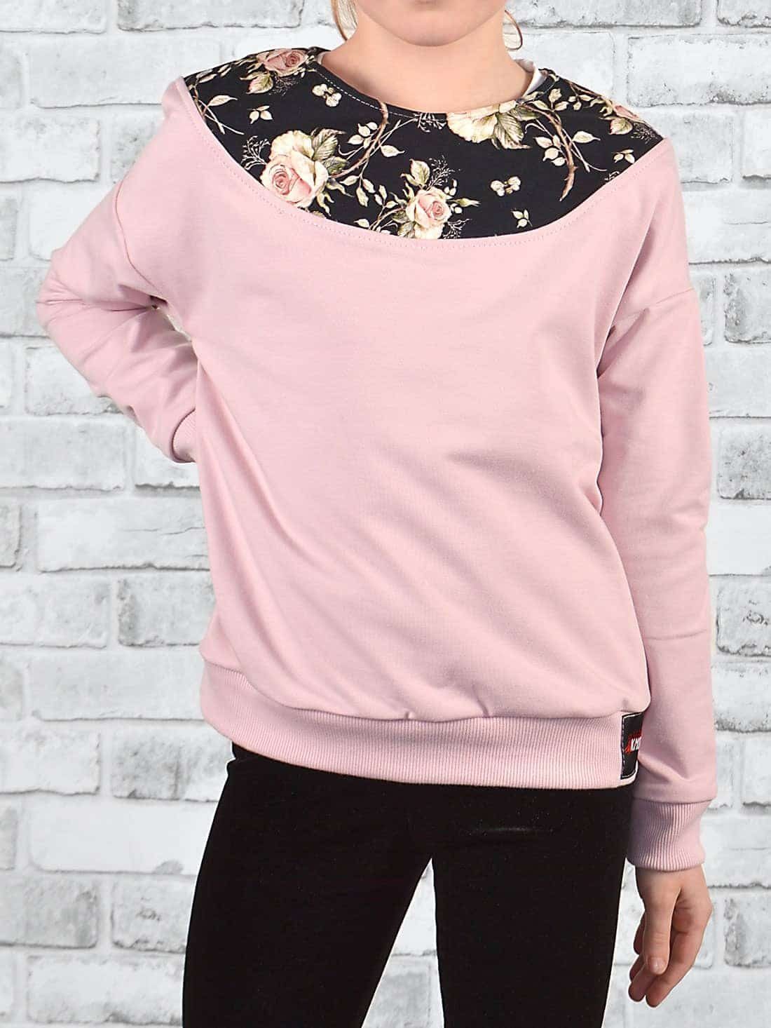 (1-tlg) Sweatshirt mit Pullover Rosa Motiv Mädchen KMISSO