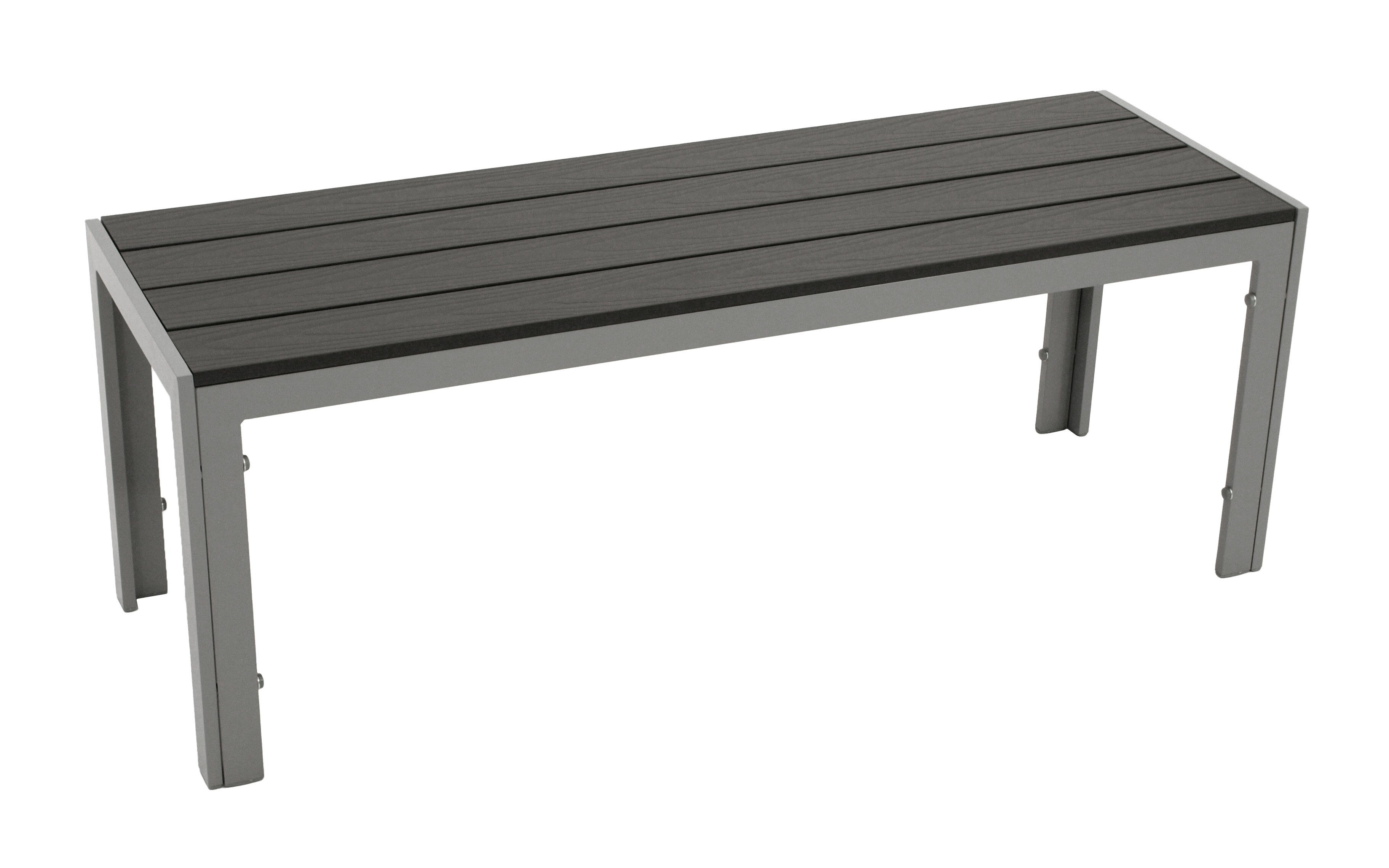 DEGAMO Gartenbank SORANO ohne Rückenlehne, 2sitzer 120cm, Alu