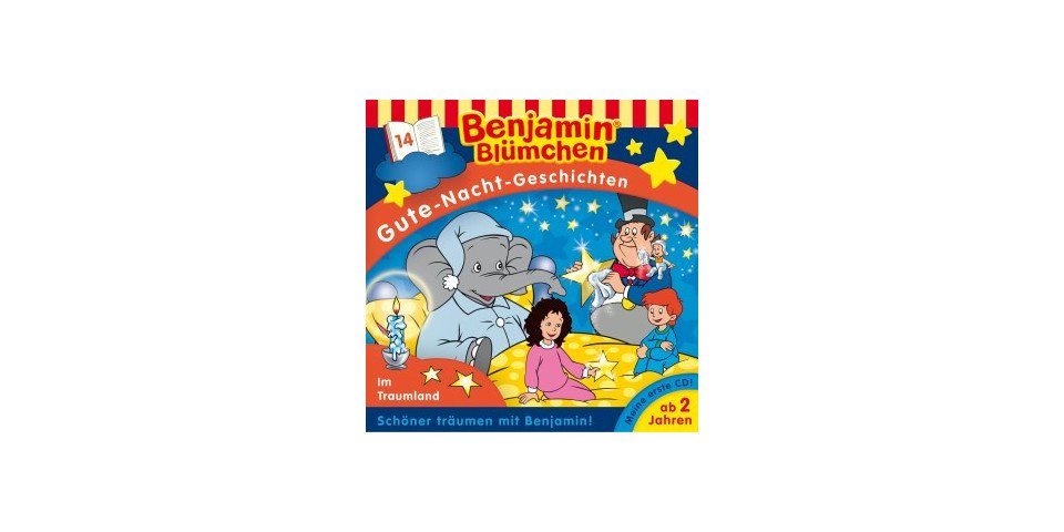 Kiddinx Hörspiel-CD Benjamin Blümchen, Gute-Nacht-Geschichten - Im Traumland, 1 Audio-CD