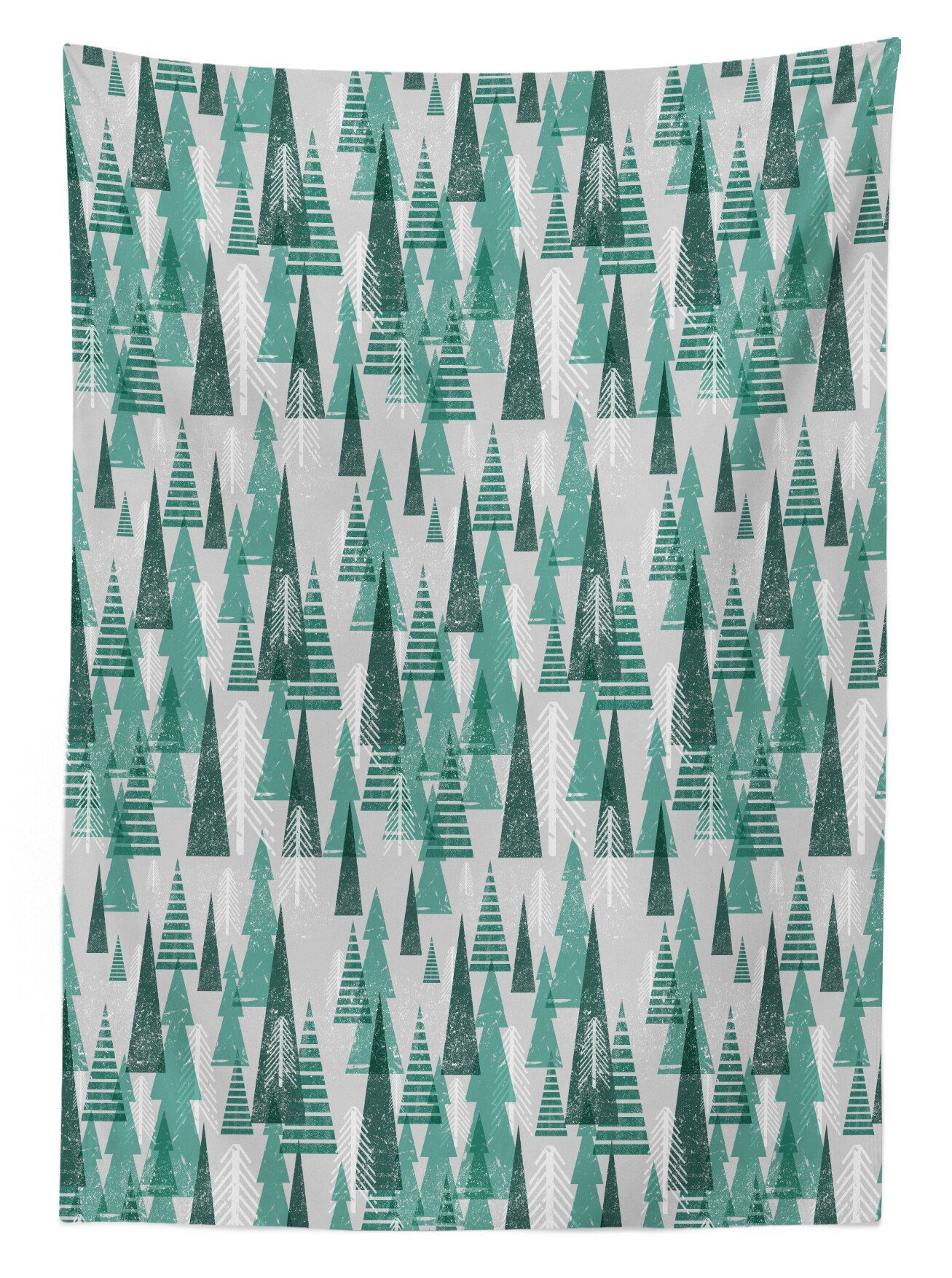 geeignet Wald Bereich Winter-Bäume Waschbar Klare Außen Geometrischer Abakuhaus Tischdecke Farben, den Für Farbfest