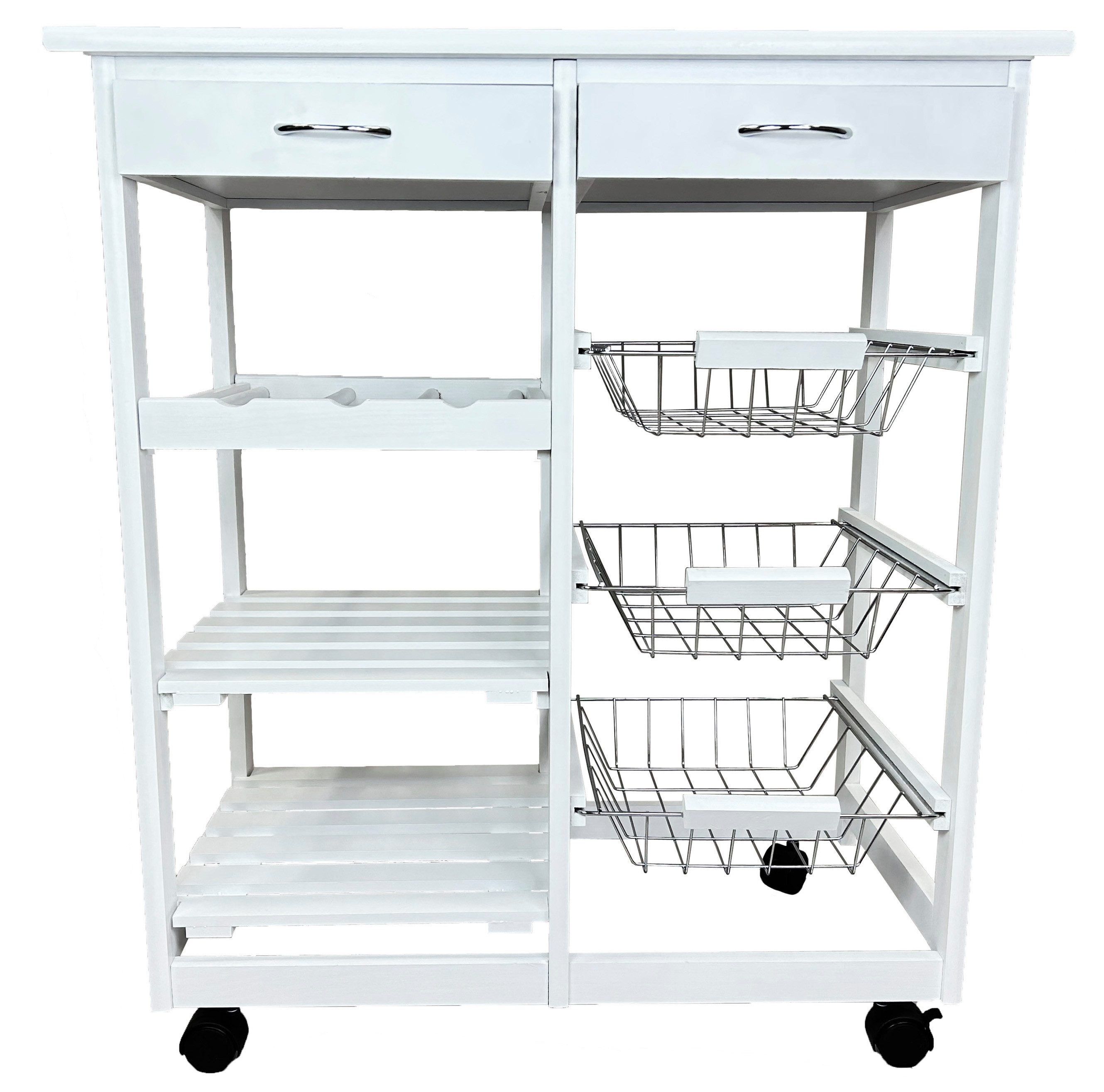 abc HOME Küchenwagen Schubladen, Ablageflächen, Leichtlaufrollen, 76 cm H günstig online kaufen