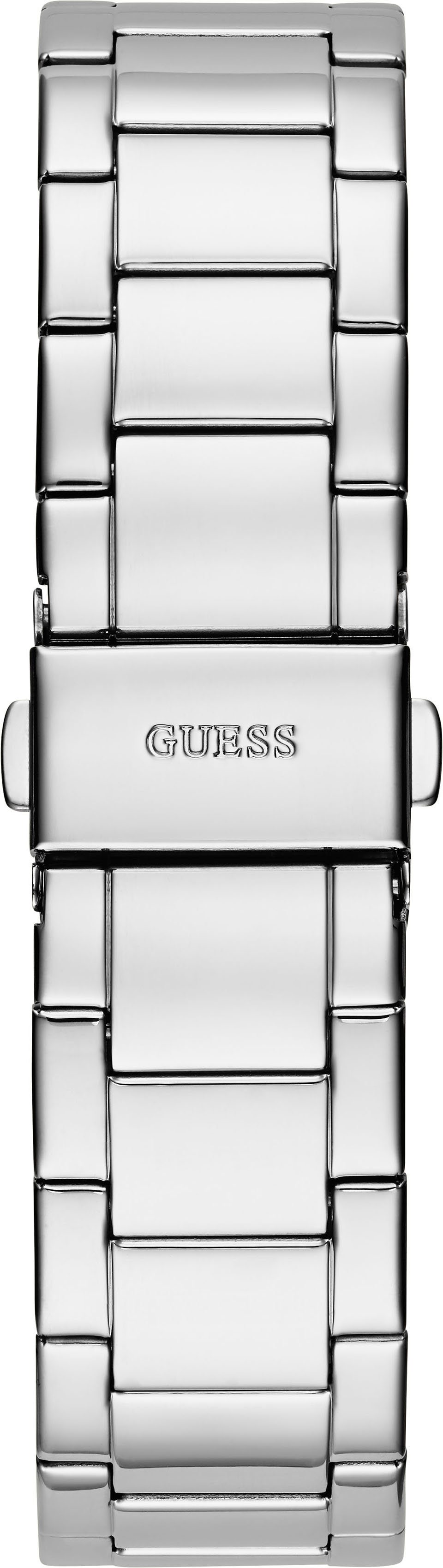 Guess Quarzuhr MOONLIGHT GW0320L1, Armbanduhr, Damenuhr, Kristallsteine, Edelstahlarmband