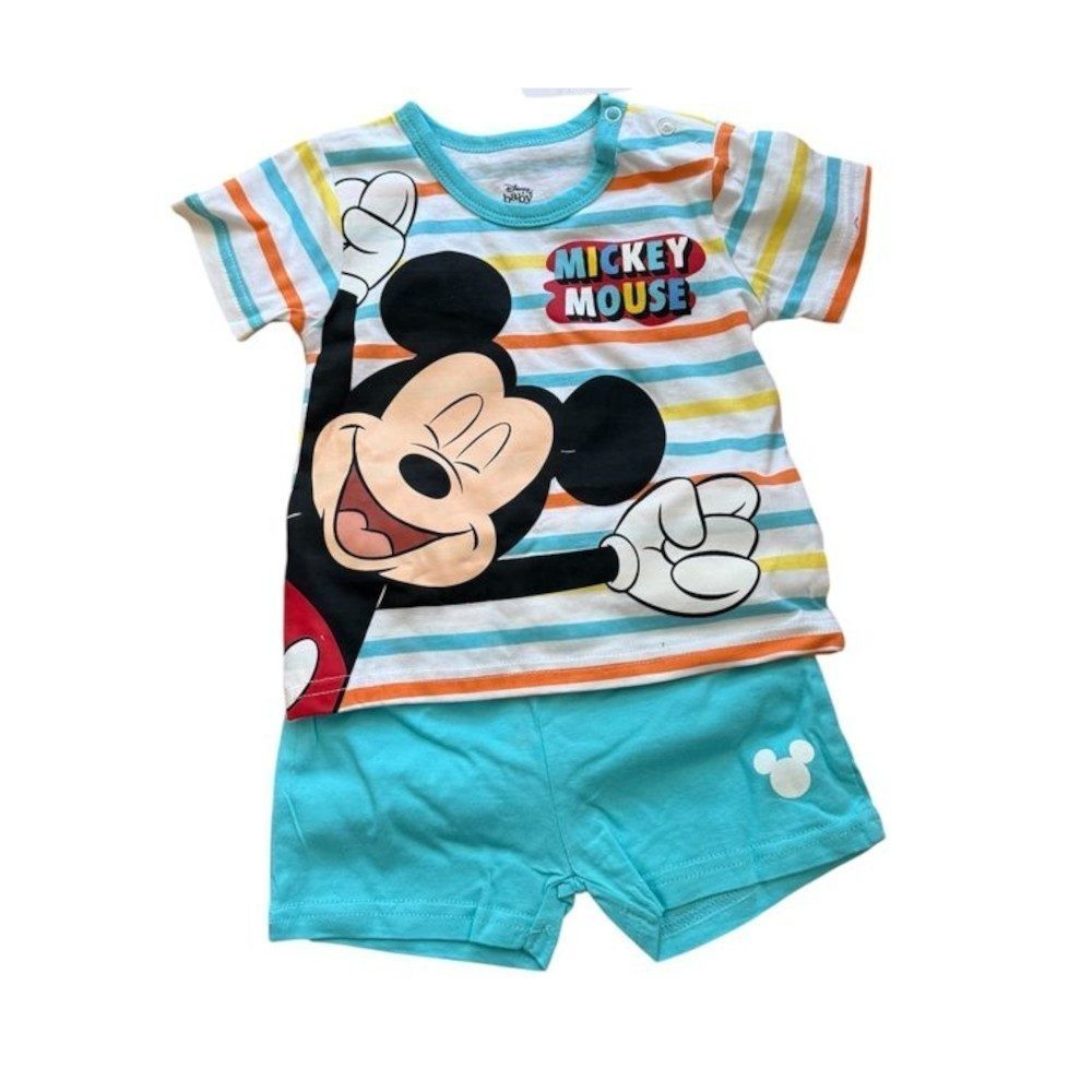 Disney Baby Shirt & Hose Mickey Mouse Baby-Bekleidungs-Set für Jungen, kurzes Shirt & kurze (Set, 2-tlg)