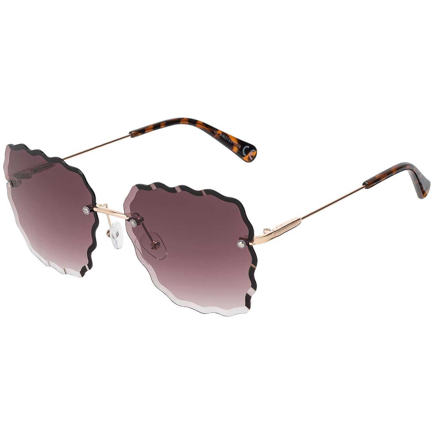 Retrosonnenbrille Eckige Form Damen Sonnenbrille