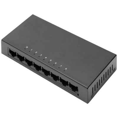 Digitus 8-Port Fast Ethernet Switch, 10/100 Mbps, Netzwerk-Switch