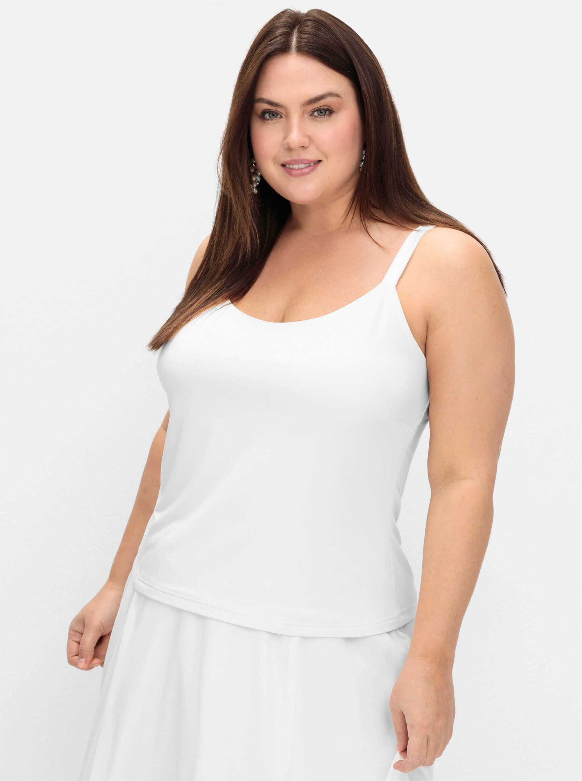 Sheego Shirttop Spaghettitop Ärmellos