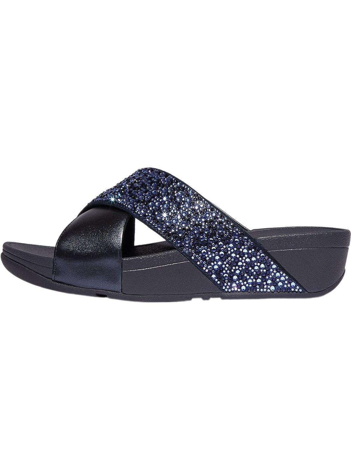 Fitflop Lulu Crystal-Mix Metallic Cross Slides Sandale – Bild 2 von 5