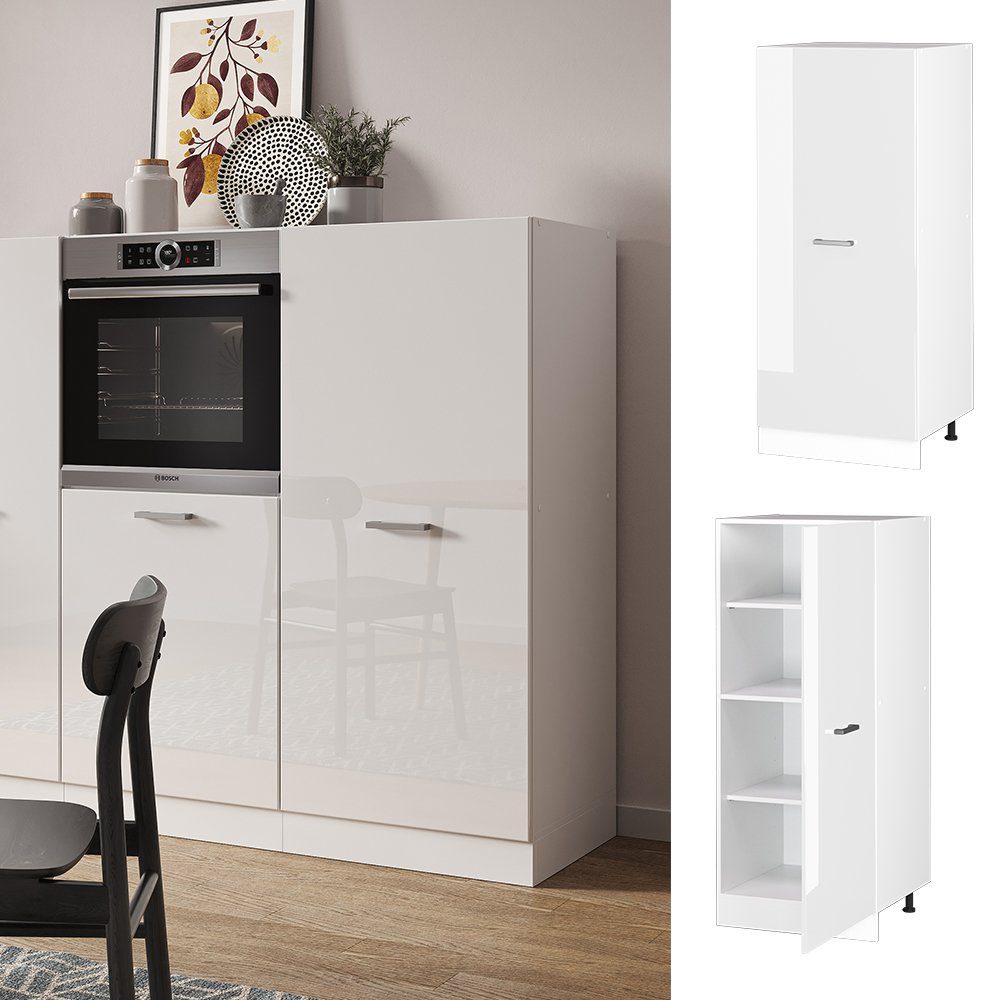Vicco Hochschrank R-Line, Weiß Hochglanz/Weiß, 60 günstig online kaufen