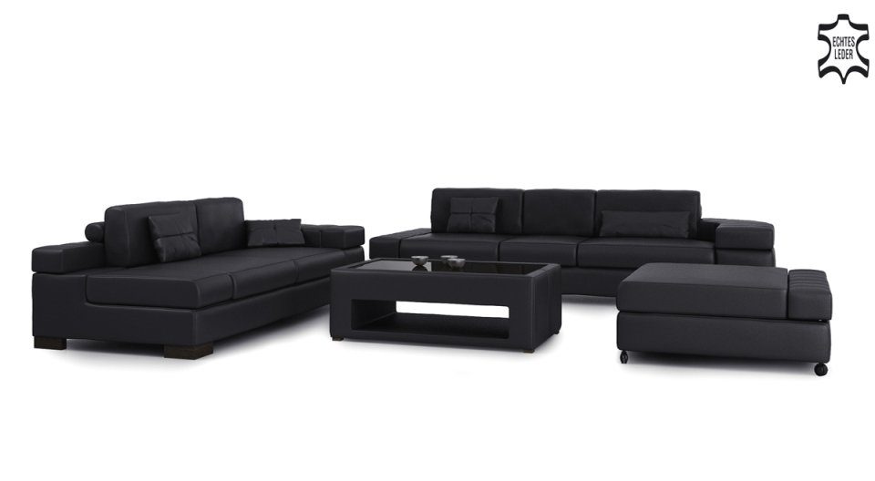 Textil, 3+2+1 Sitzer JVmoebel Ledersofa in Europe Made Designersofa Weiße Garnitur Sofa Sofa