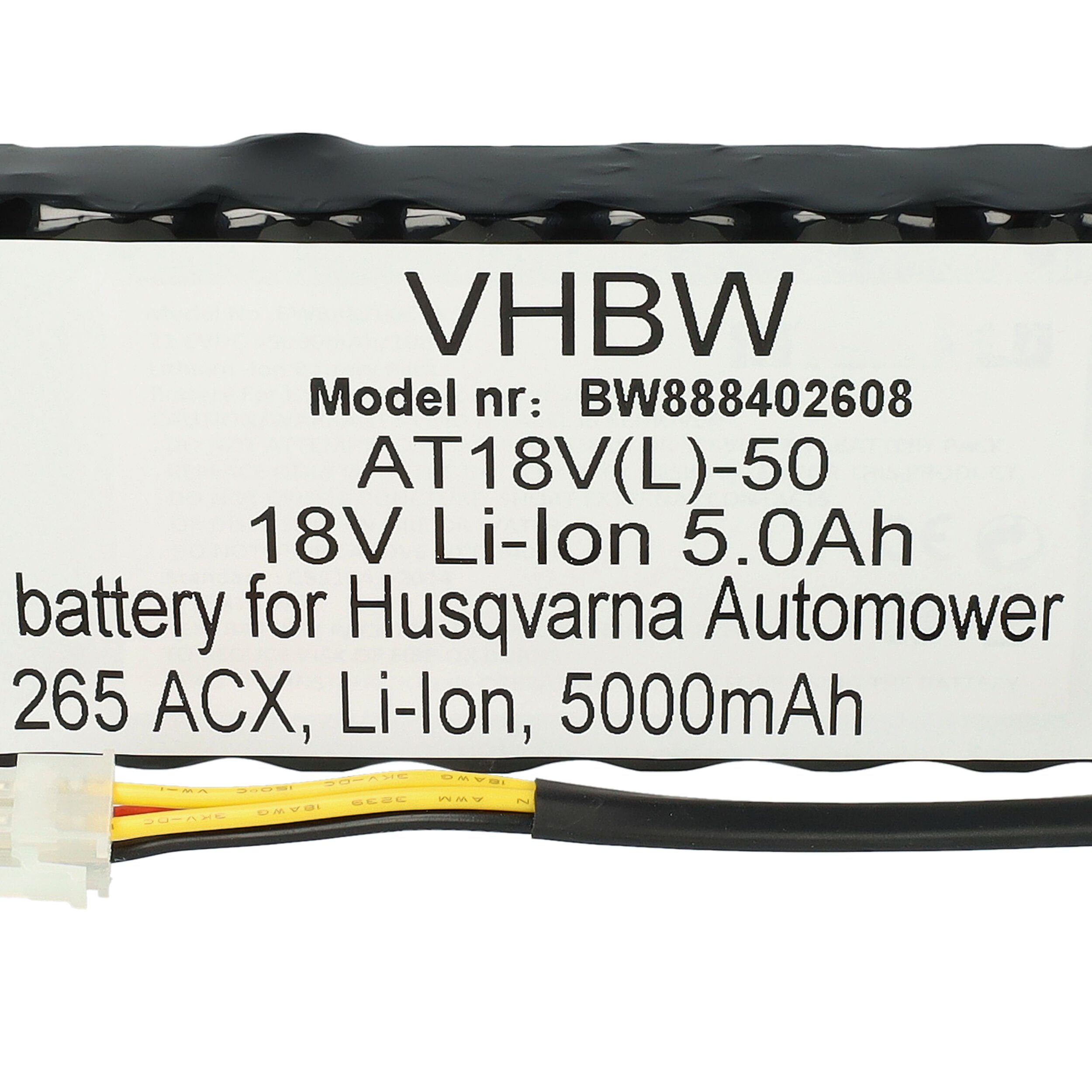 Akku kompatibel V) mit Husqvarna Li-Ion (18 Automower mAh 5000 ACX vhbw 265