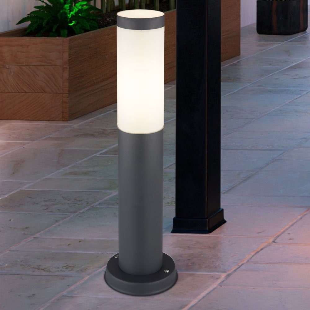 Warmweiß, LED Farbwechsel, Außen-Stehlampe, inklusive, Außen Sockel Set Lampe Garten RGB etc-shop DIMMBAR Leuchtmittel 2er LED