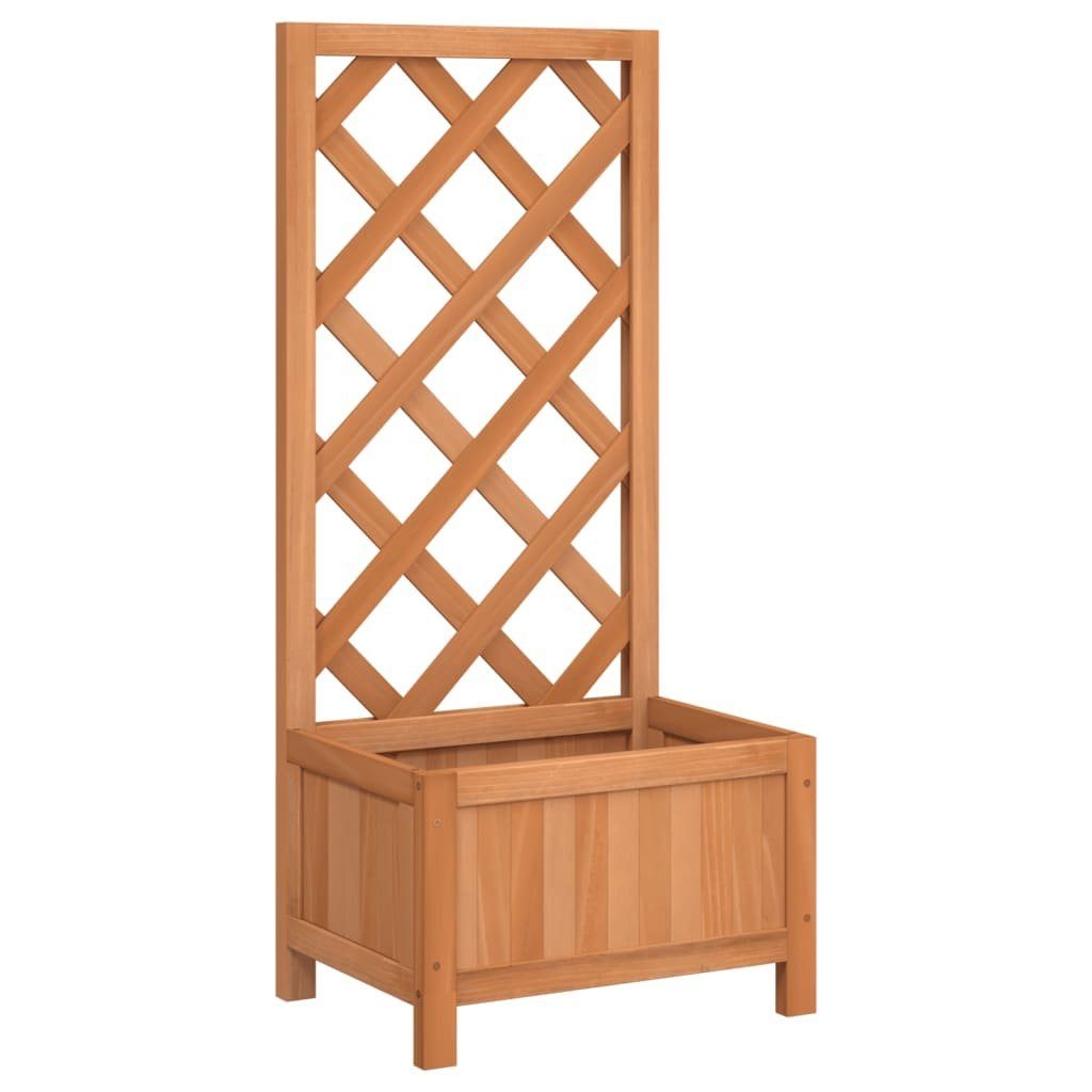 Rankgitter 40 x 30 x 90 cm Pflanzkübel mit Spalier Braun Massivholz Tanne Rankhil