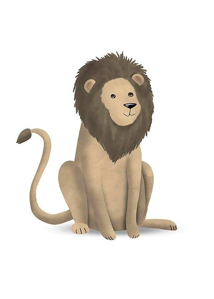 Komar Poster Cute Animal Lion, St), (1 Wohnzimmer Tiere Schlafzimmer, Kinderzimmer
