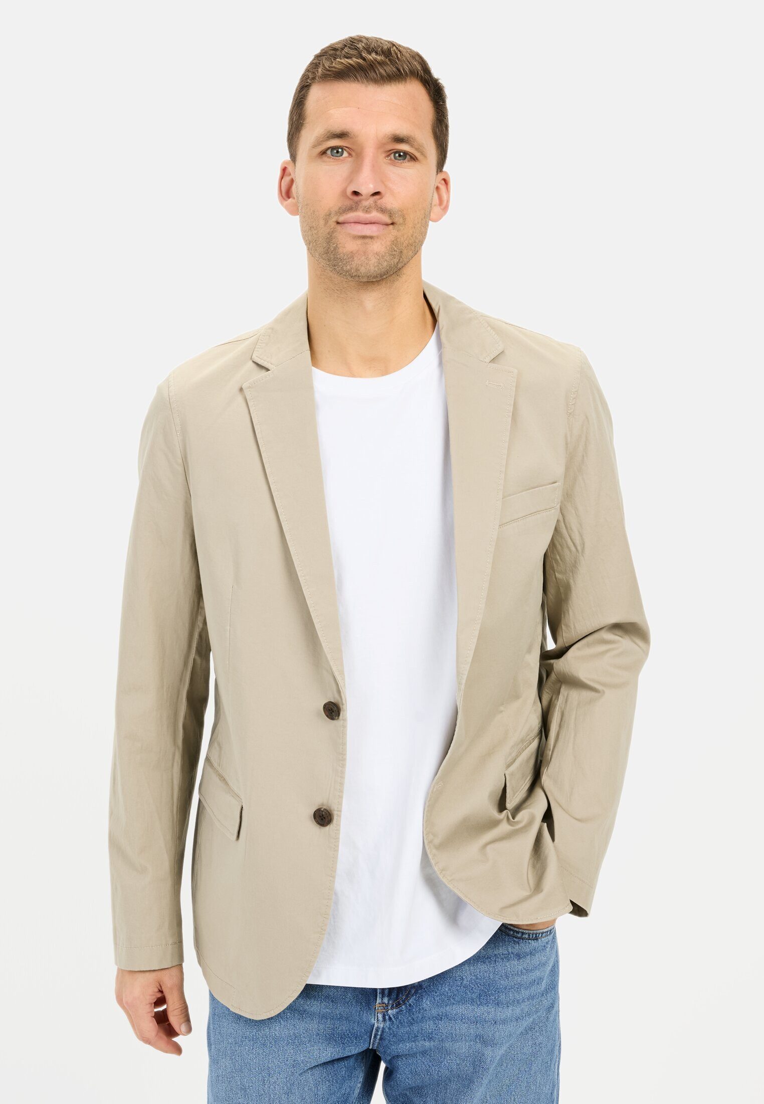 camel active Baumwollsakko aus einem Baumwollmix Langarm Reverskragen Blaze günstig online kaufen