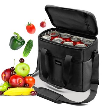 TAN.TOMI Thermobehälter Thermobehalter Lunchtasche Kühltasche Isoliertasche Picknickkorb, Polyester, 17.2Liter faltbar, wasserdicht perfekt für Arbeit, Schule unterwegs