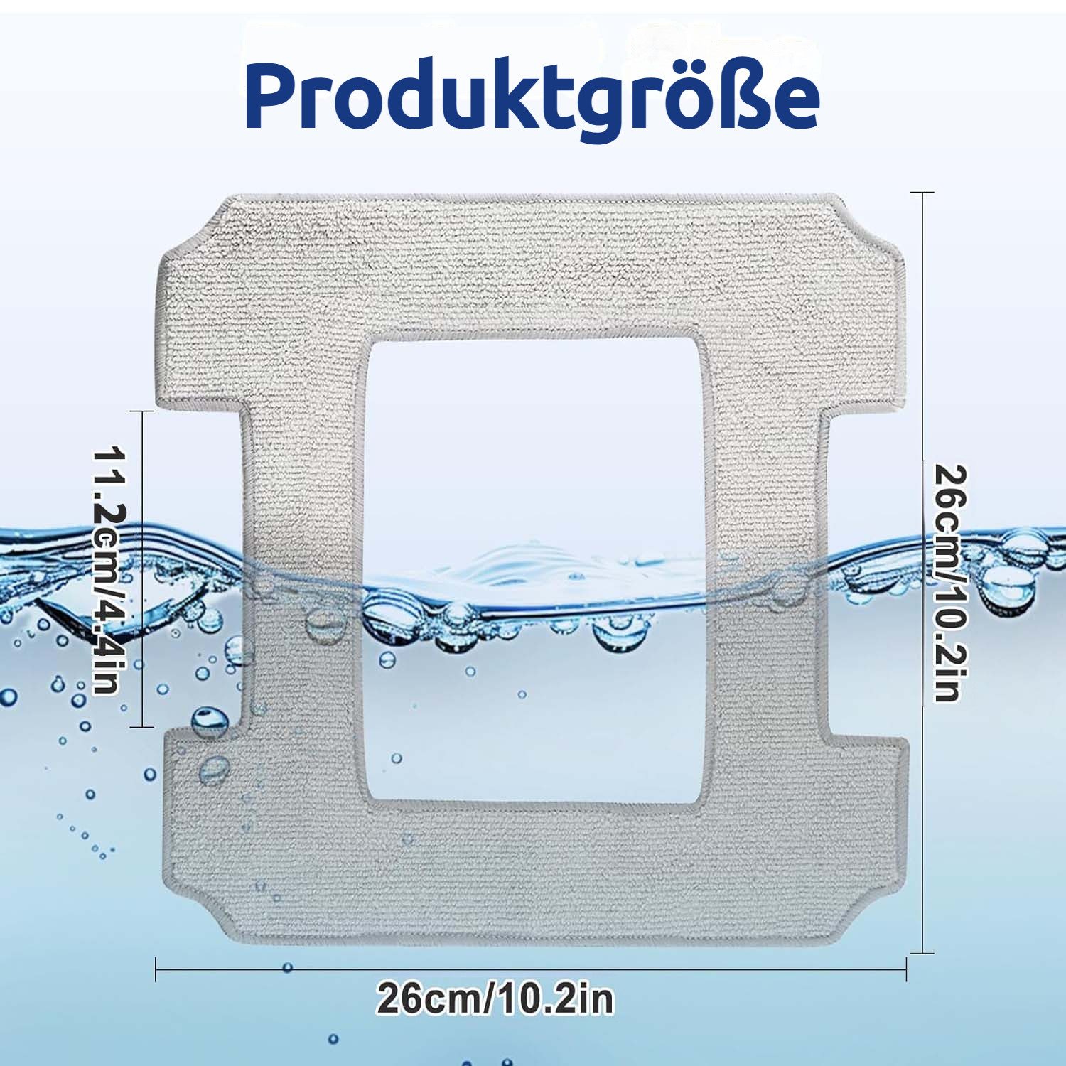 PRIISF Fensterputzroboter 10 Stück Reinigungspad Ersatz Wischtücher Zubehör für ECOVACS WINBOT, passend für W2 PRO Omni / W2 PRO / W2 / W1 PRO / W1 Mikrofasertuch