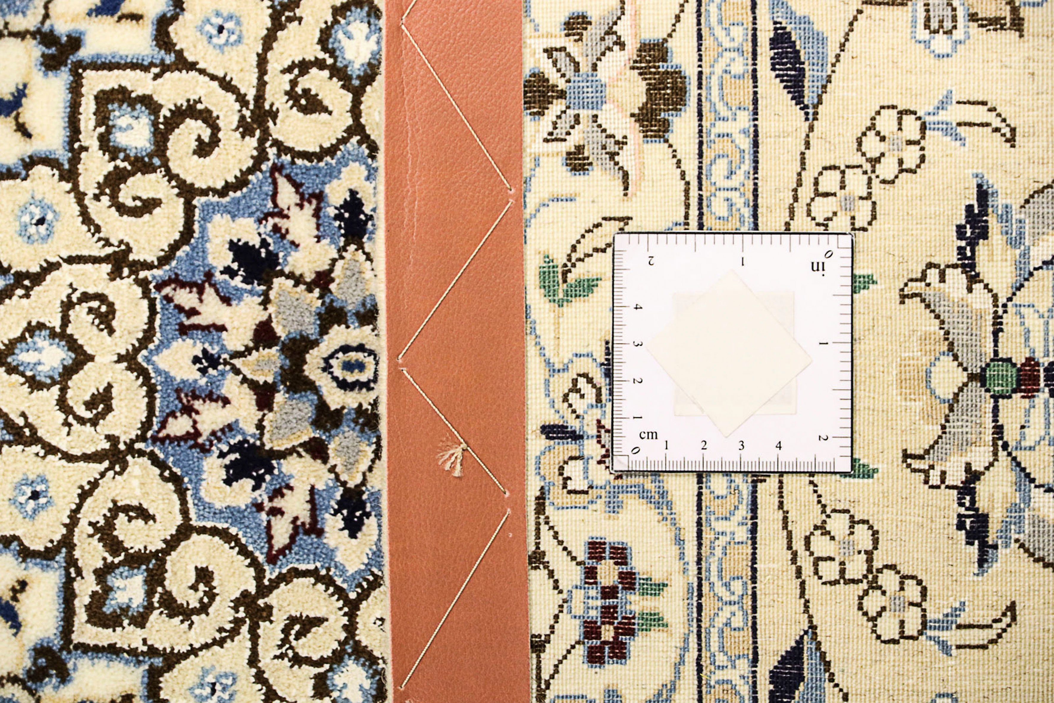 Orientteppich Perser - Nain Handgeknüpft, - mit - Wohnzimmer, morgenland, 307 cm 205 Höhe: Premium Einzelstück rechteckig, x Zertifikat beige, mm, - 6