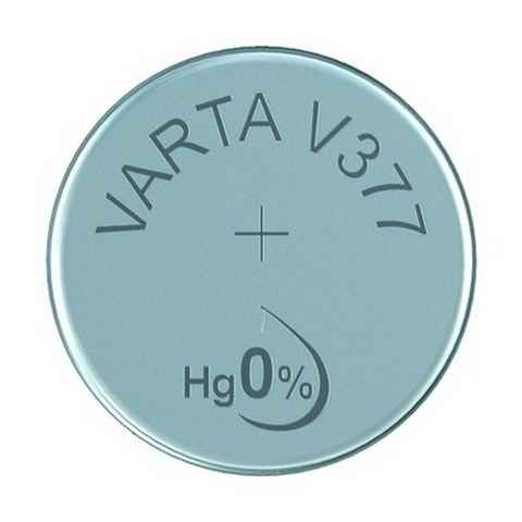 VARTA Batterie, (2 V), Knopfzelle 1,55V SR66 Silberoxid 27 mAh Ø6,8 x 2,6 mm RW329/SR626SW