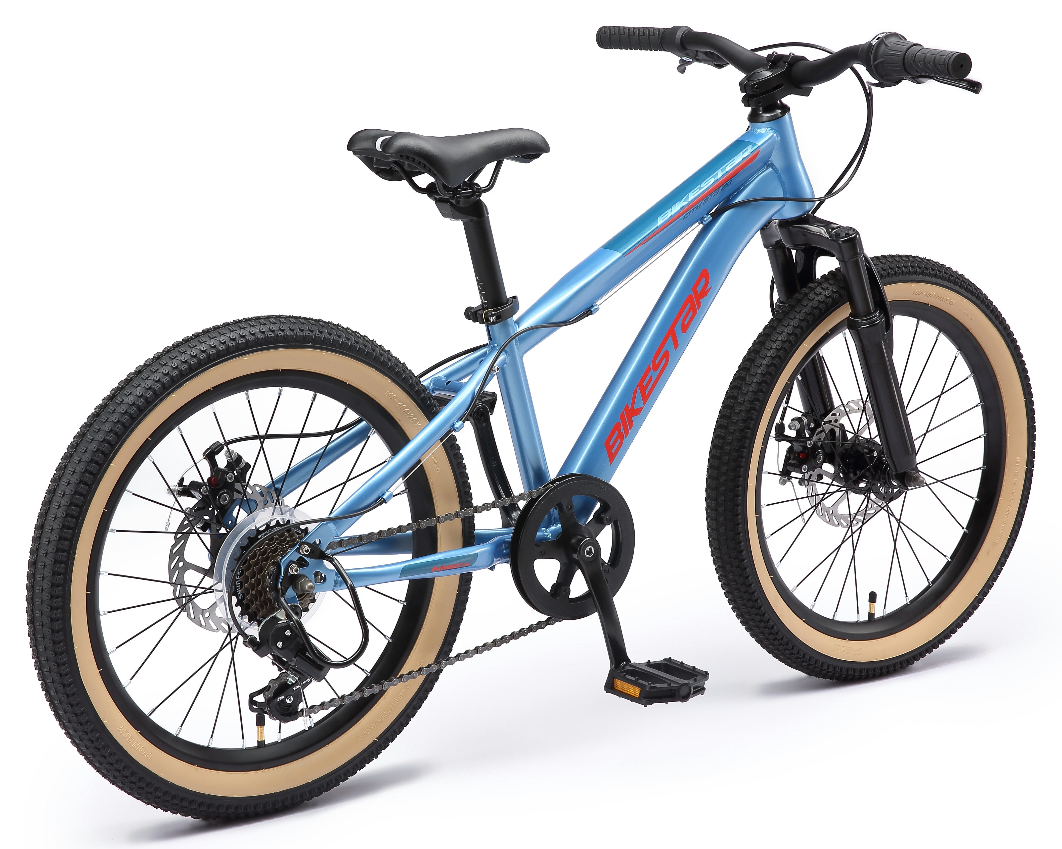 Bikestar Jugendfahrrad, 7 Gang Shimano RD-TY21 Schaltwerk, Kettenschaltung
