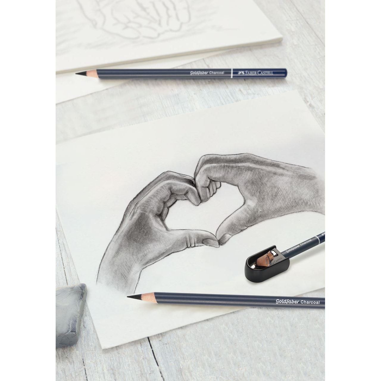 Faber-Castell Zeichenkohle Faber-Castell Goldfaber - Charcoal Zeichenset - 8-teilig