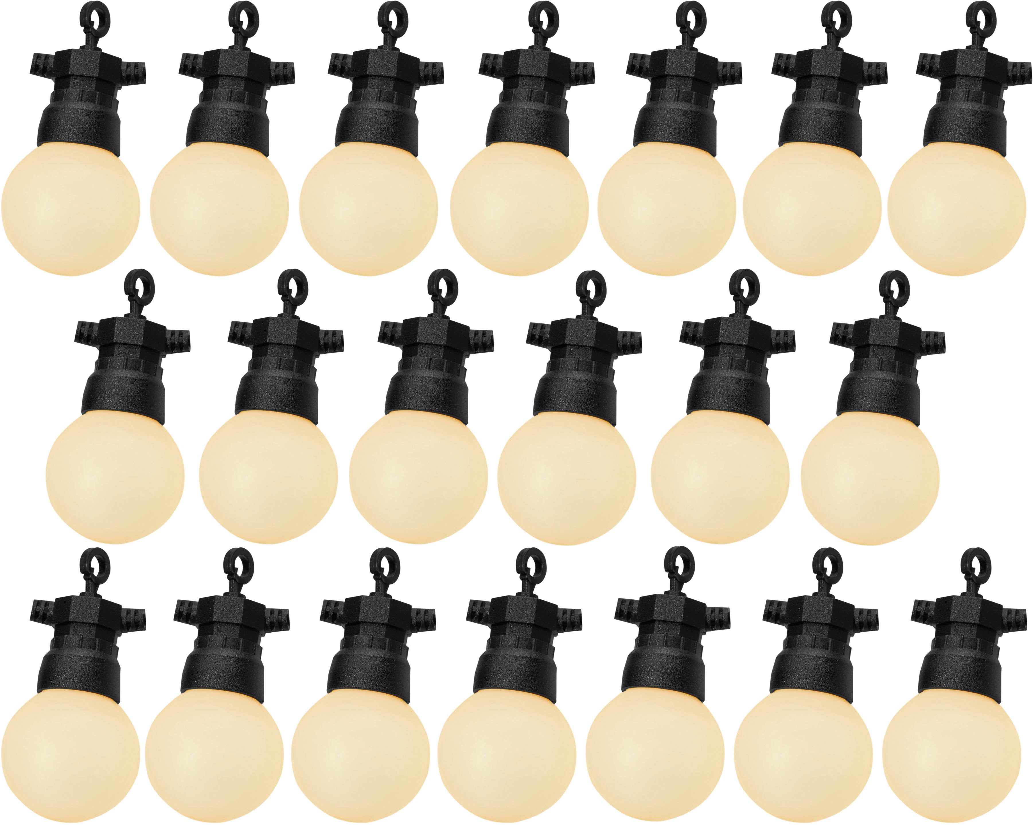 Luxform Lichterkette 24V-Lichterkette Honolulu - mit warmweißen LED, Überall aufhängbar, drinnen und draußen