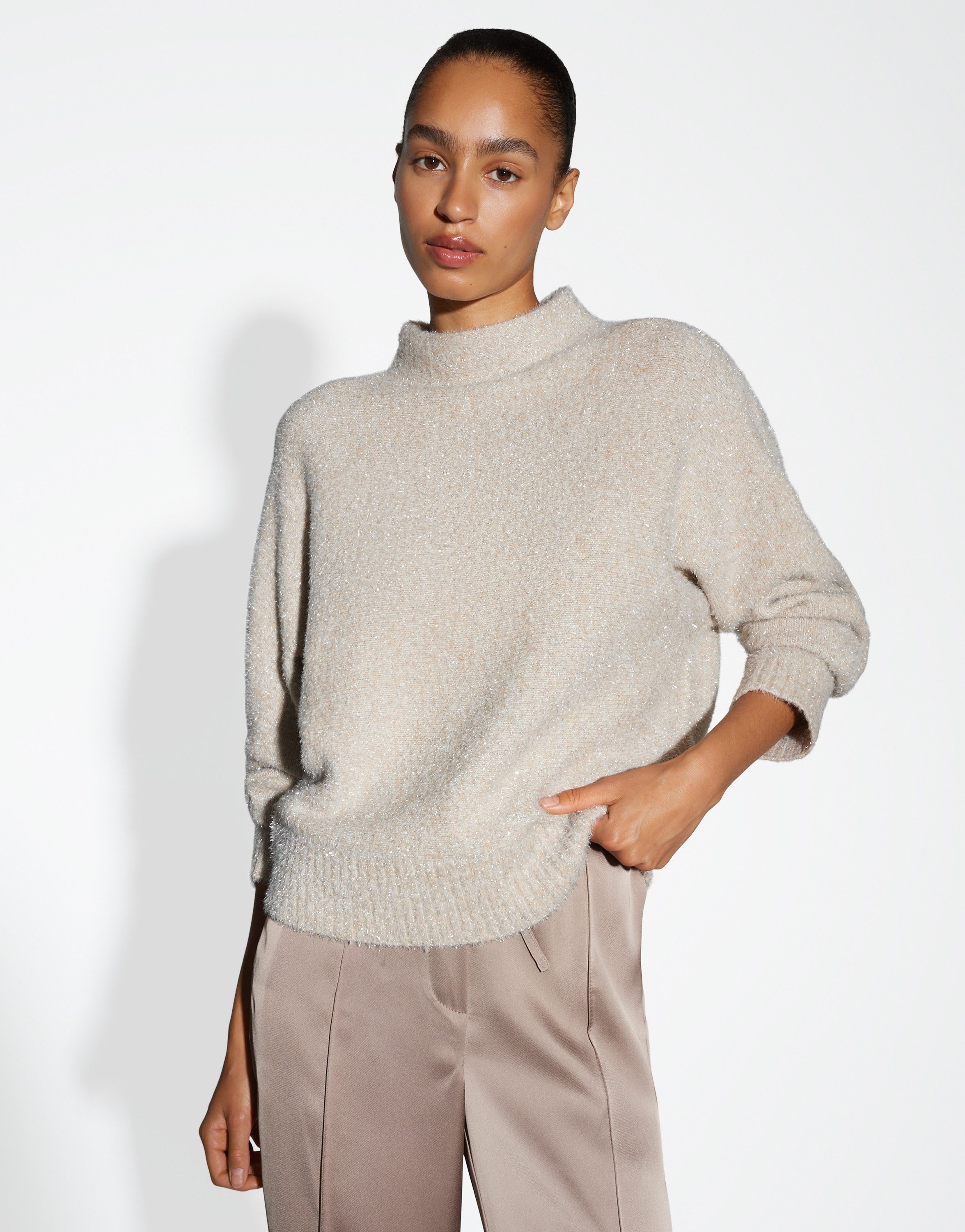 OPUS Strickpullover POSMIC Regular mit Glanz günstig online kaufen